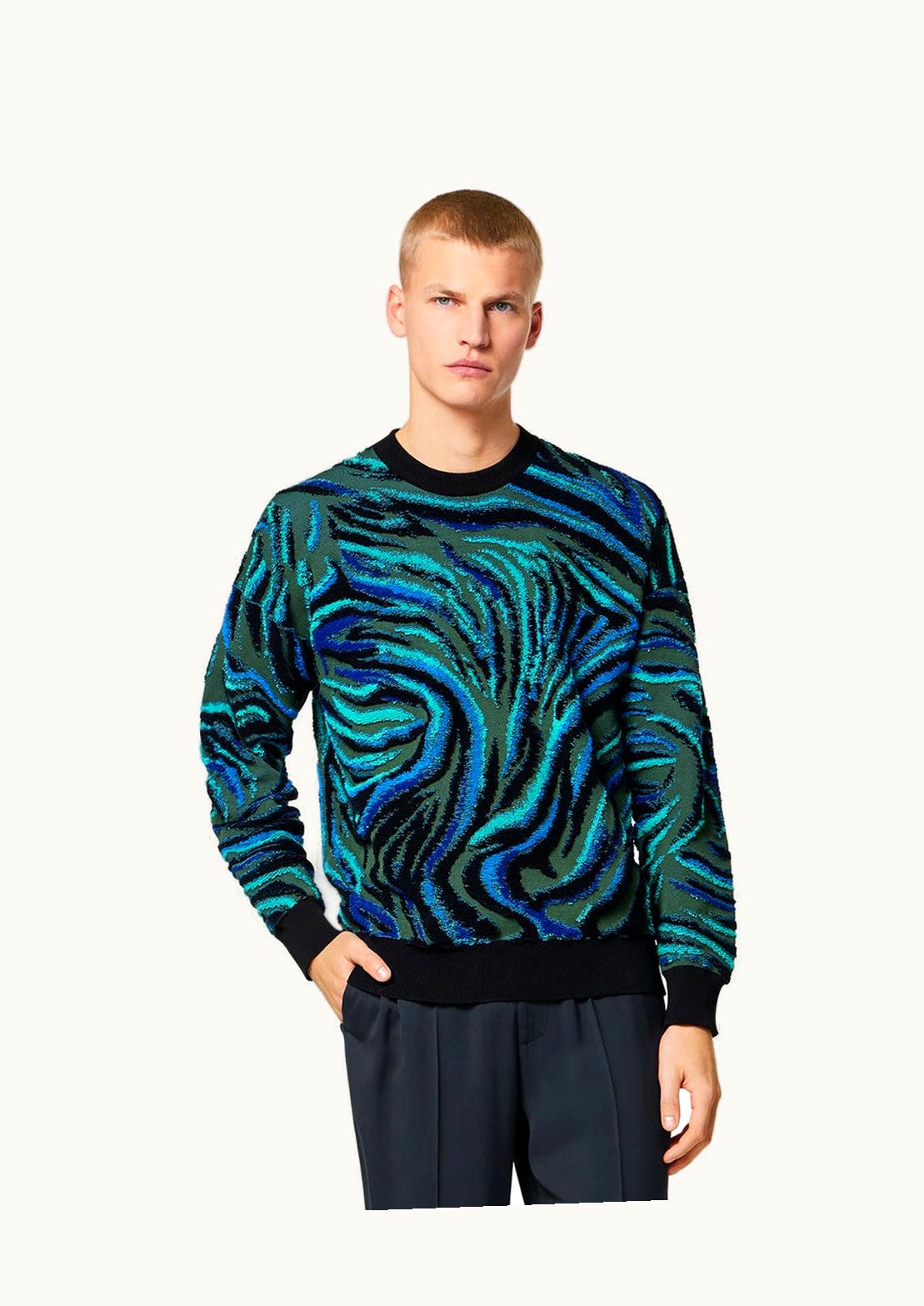Versace Versace Tiger Towel Jumper Multicolor