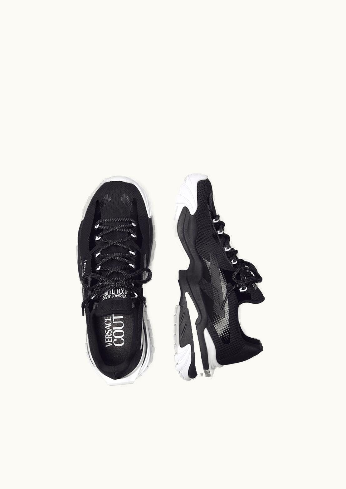 Versace Versace Knit Sock Lace-Up Trainers Black