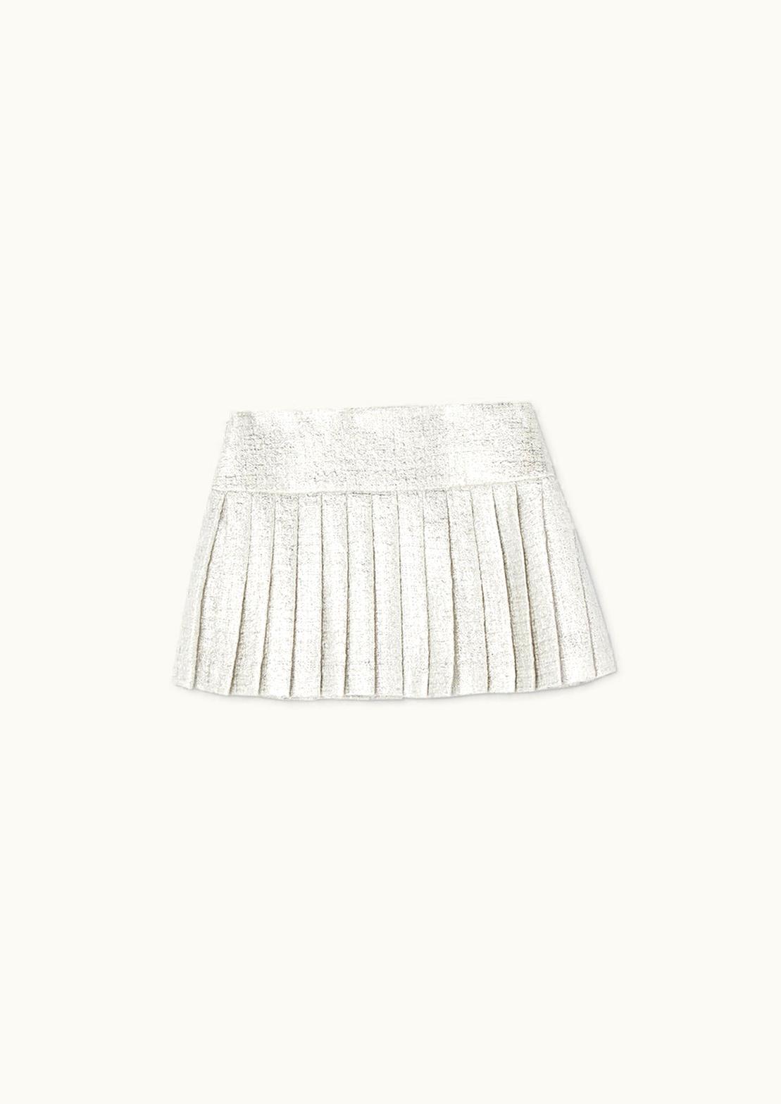 Versace Versace Tweed Kids Pleated Skirt White, Silver
