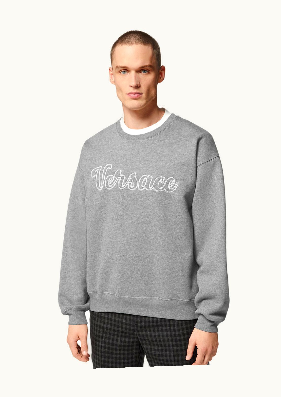 Versace Versace Varsity Logo Sweatshirt Gray