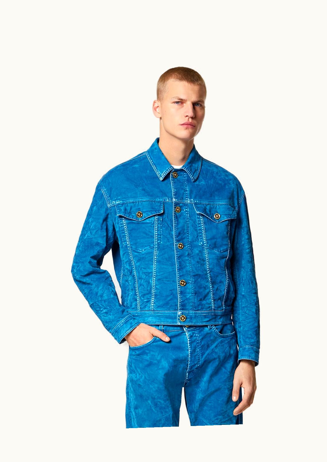 Versace Versace Velvet Blouson Jacket Blue