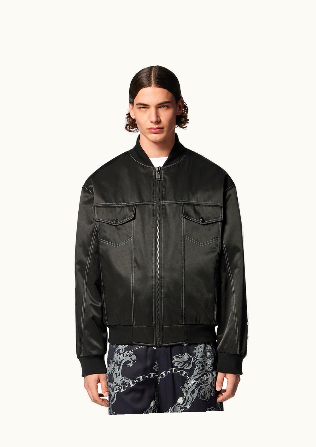 Versace Versace V-Emblem V1 Bomber Jacket Black