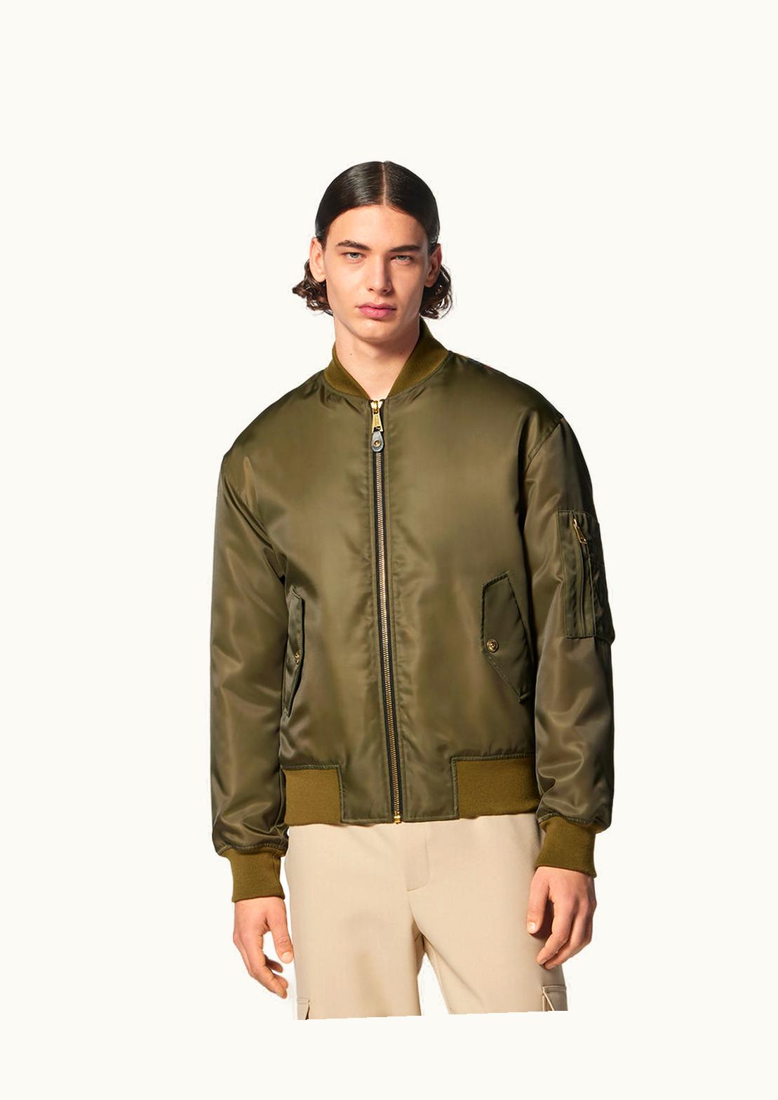 Versace Versace V-Emblem Chain Bomber Jacket Green
