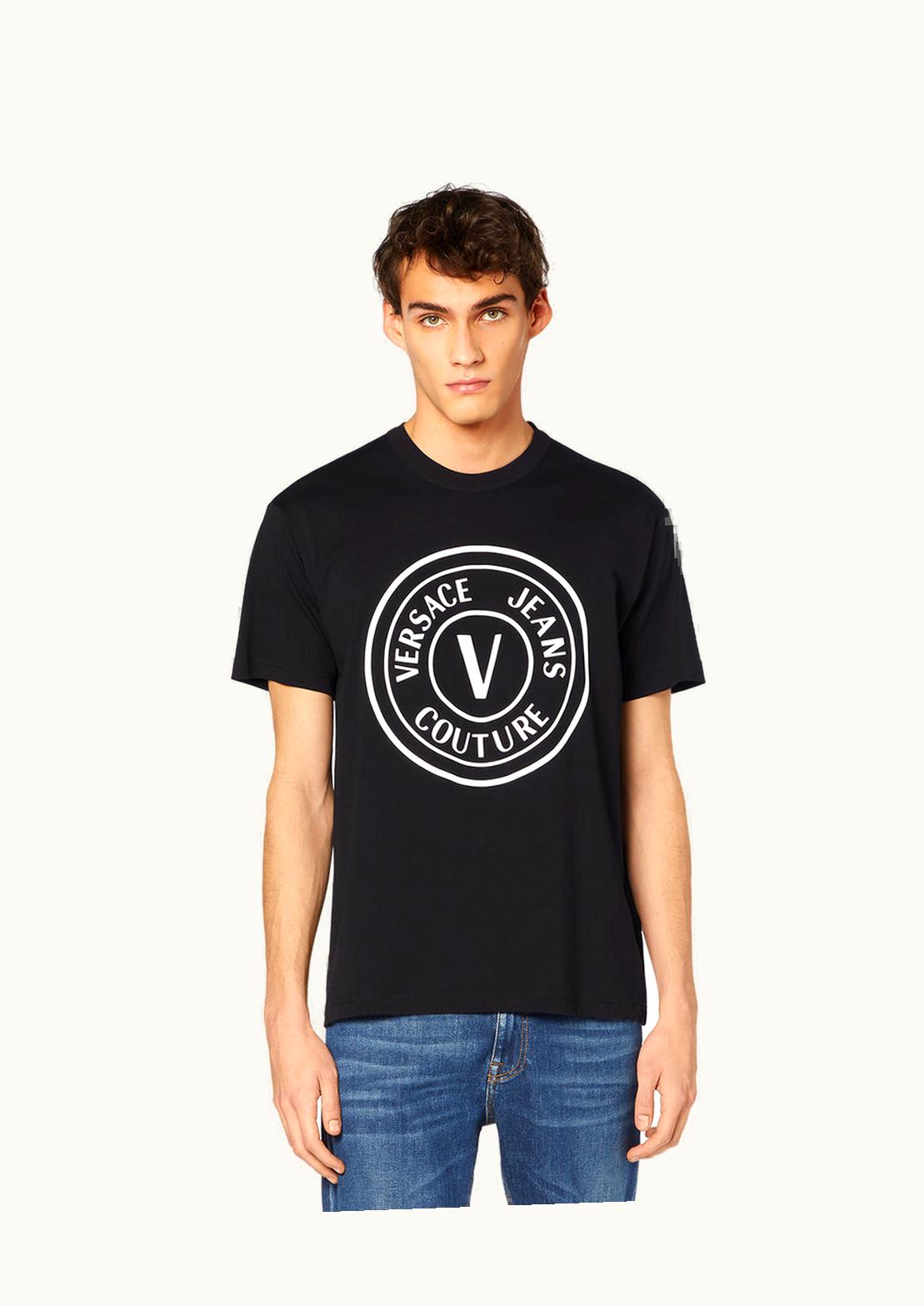 Versace Versace V-Emblem Logo T-Shirt Black, Print