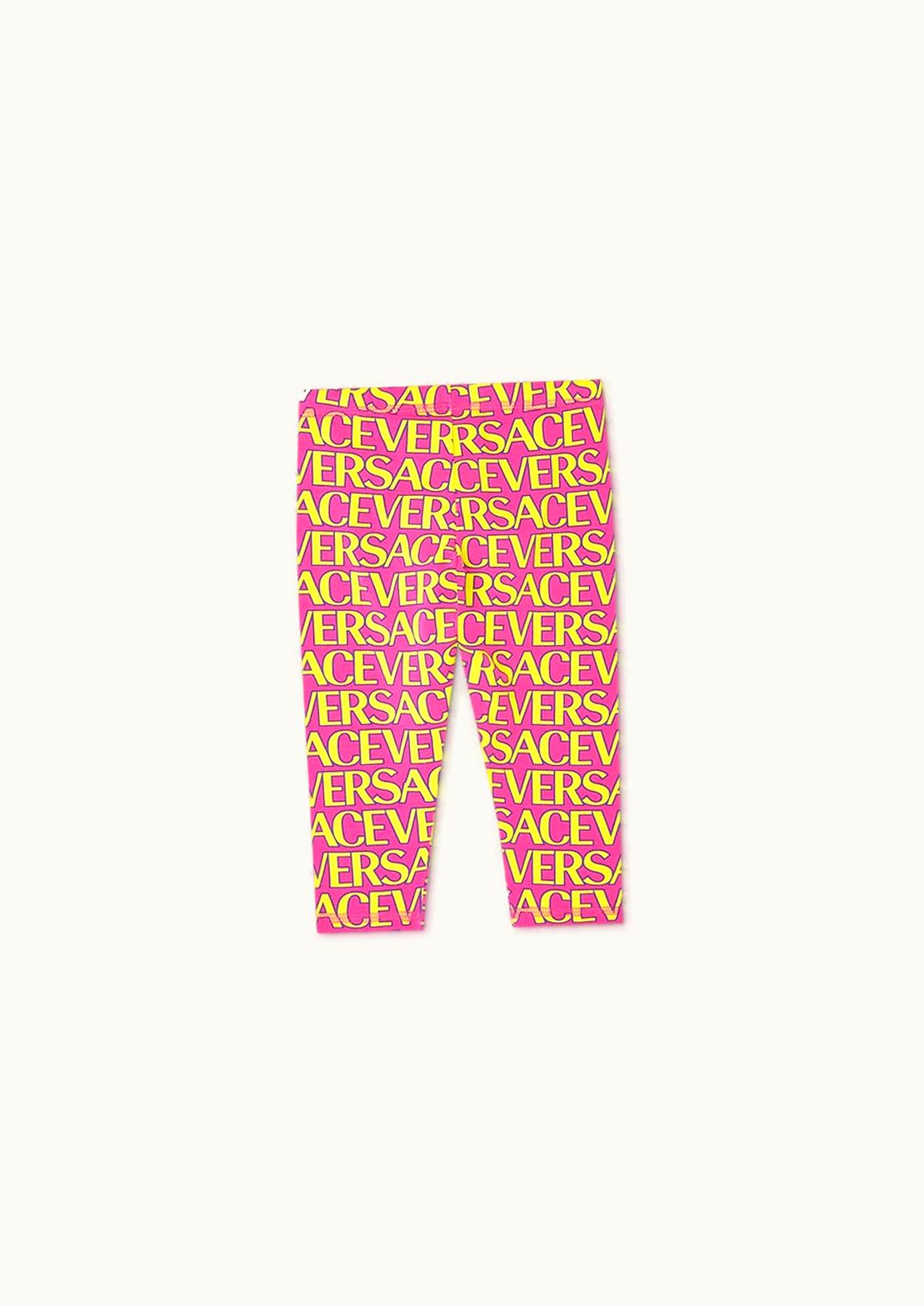 Versace Versace Allover Baby Leggings Purple, Orange