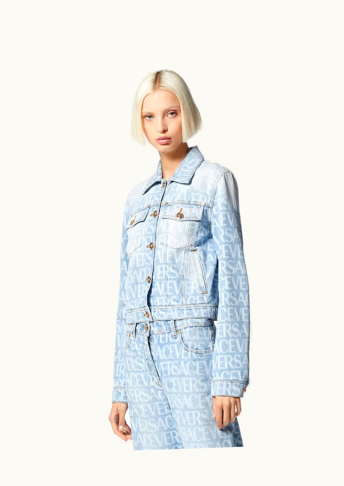 Versace Versace Allover Denim Jacket Blue