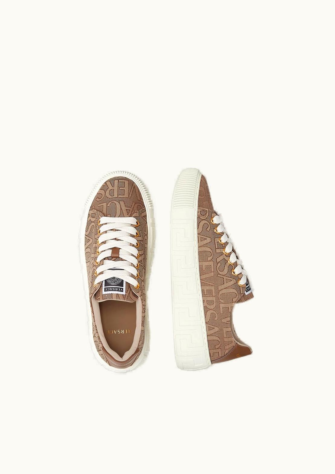 Versace Versace Allover Greca Low-Top Sneakers Brown