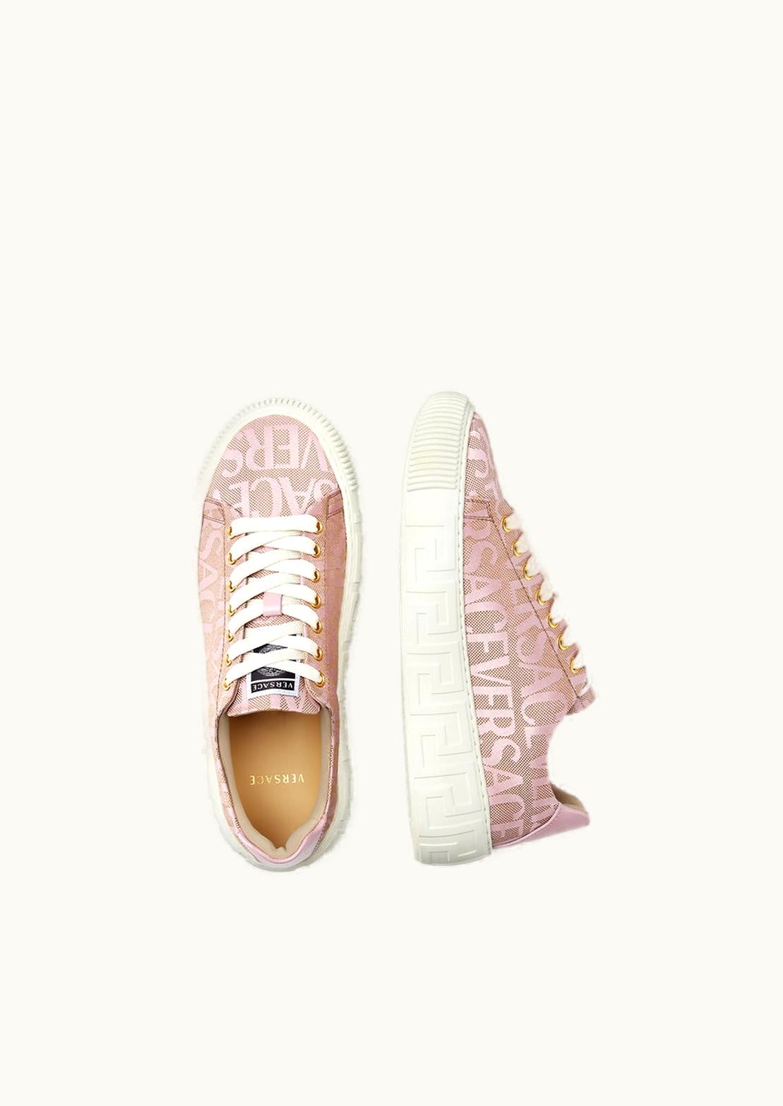 Versace Versace Allover Greca Canvas Sneakers Pink