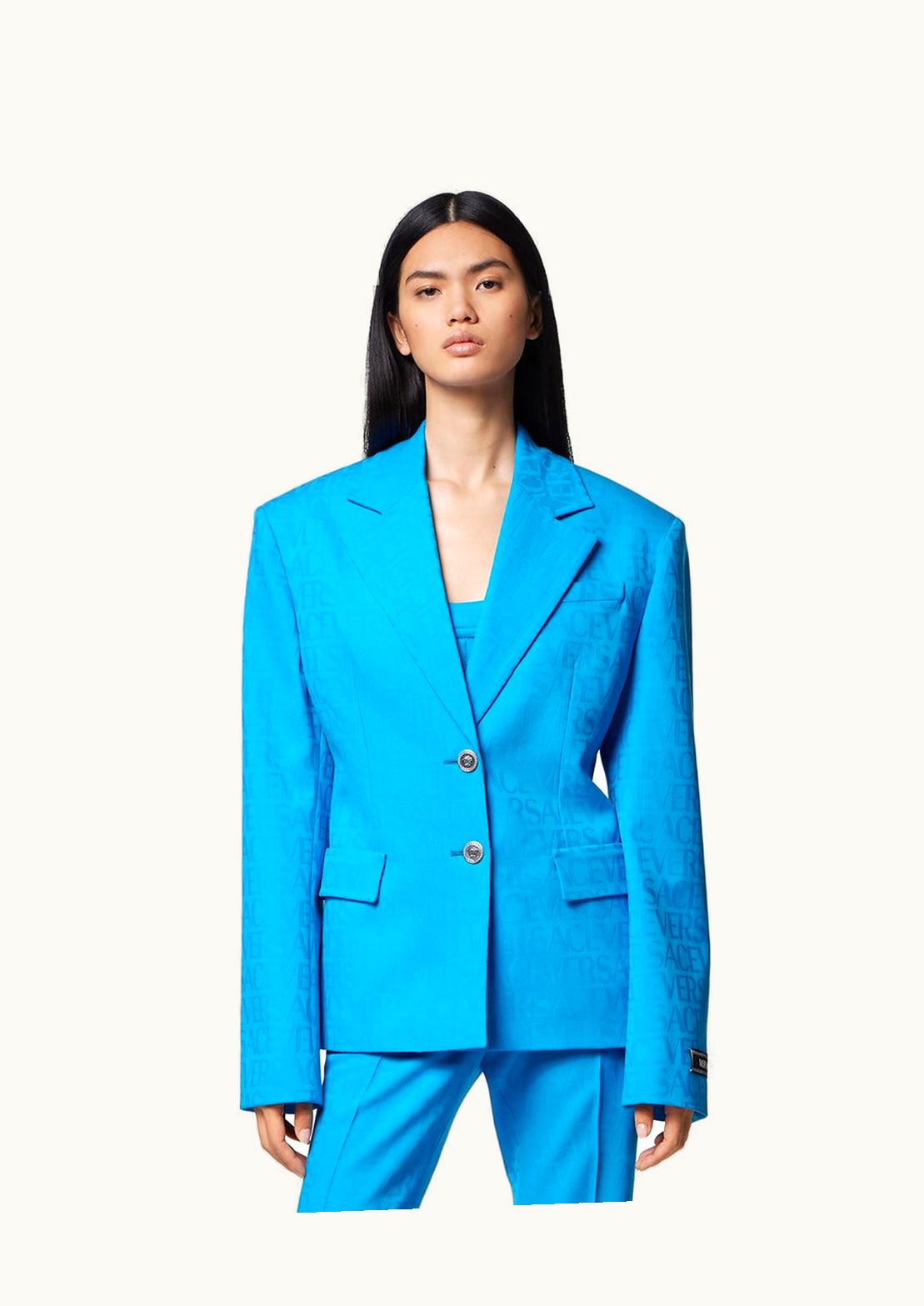 Versace Versace Allover Jacquard Blazer Blue
