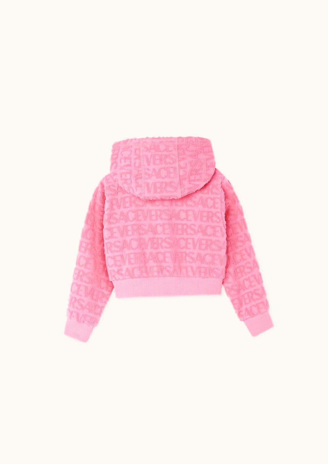 Versace Versace Allover Kids Towel Hoodie Pink