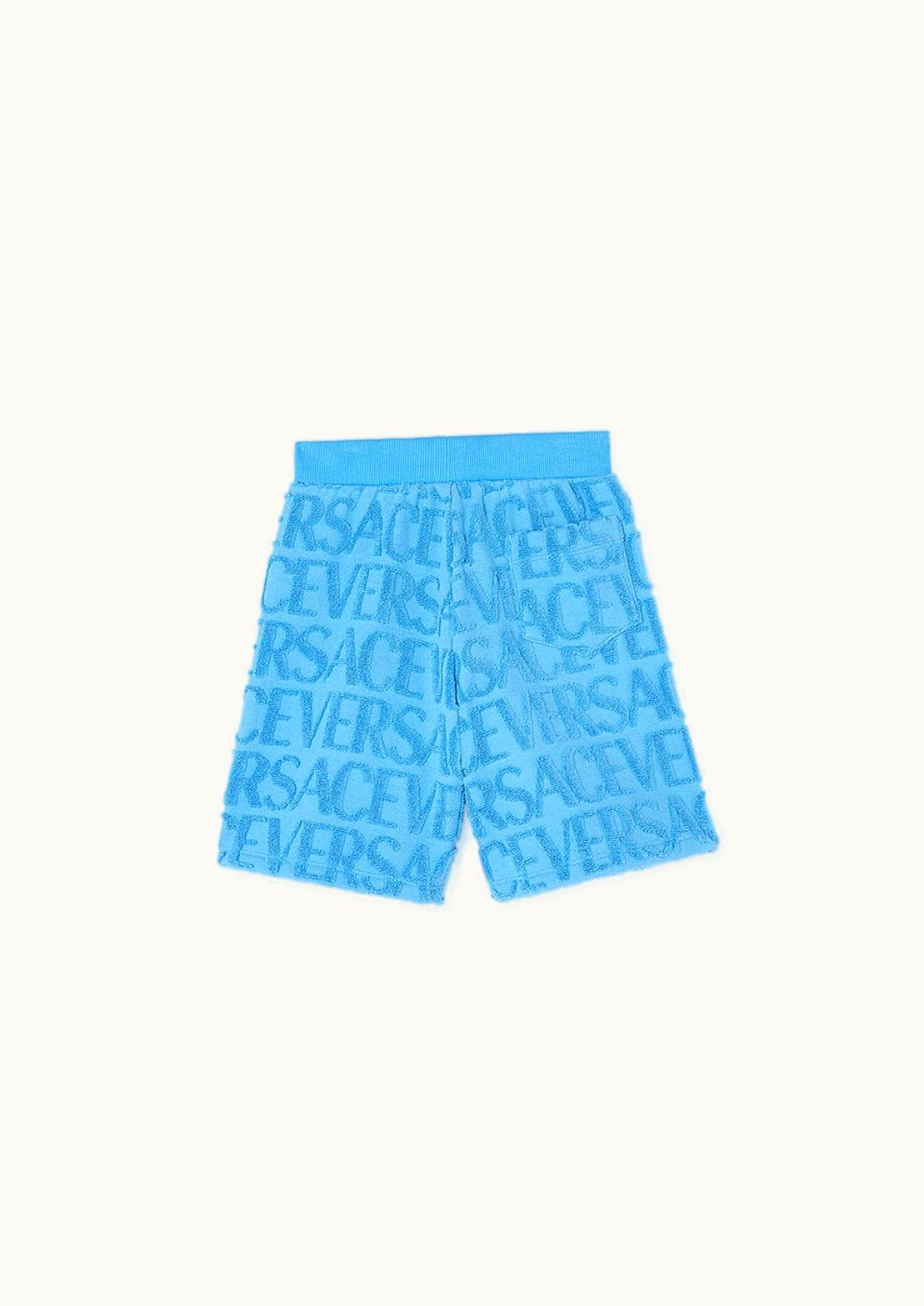 Versace Versace Allover Kids Towel Shorts Blue