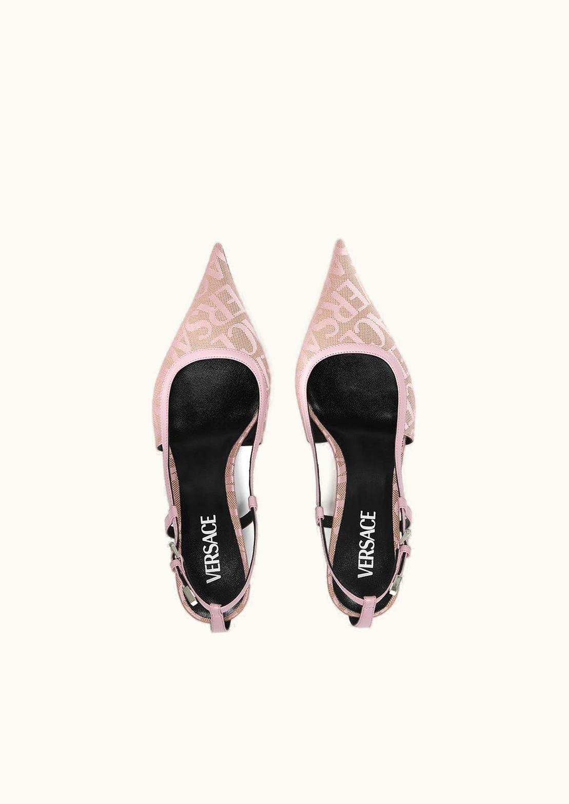 Versace Versace Allover Low Sling-back Pumps Pink