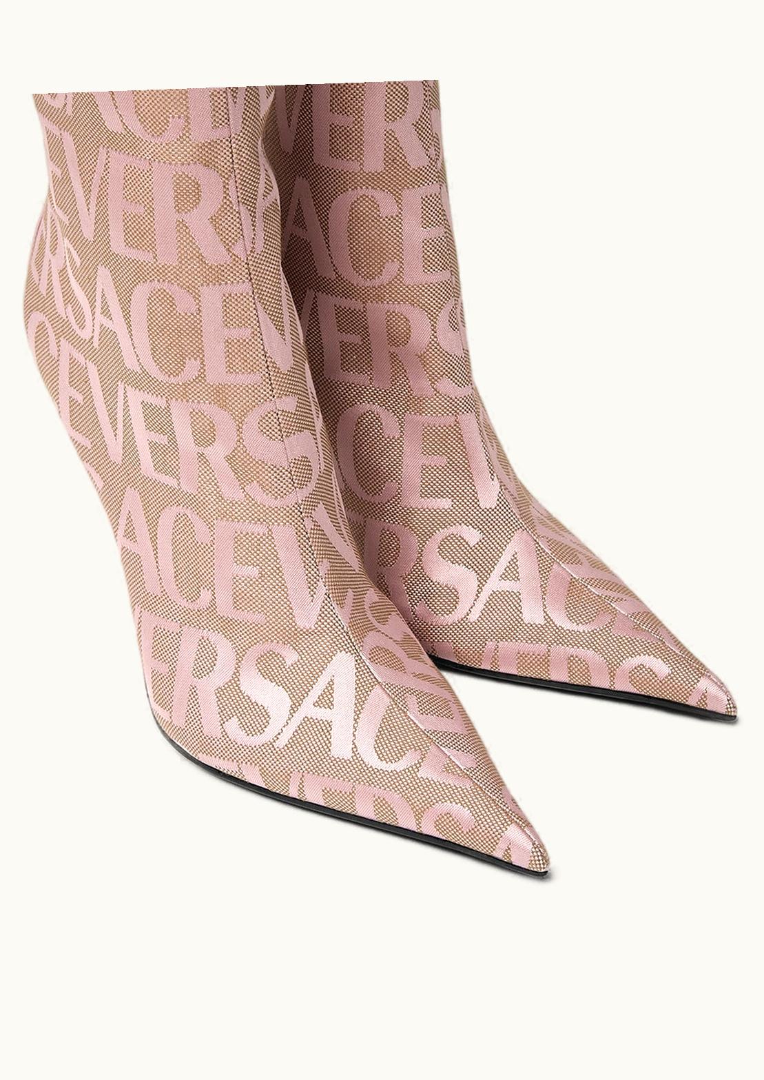 Versace Versace Allover Knee-High Boots Pink