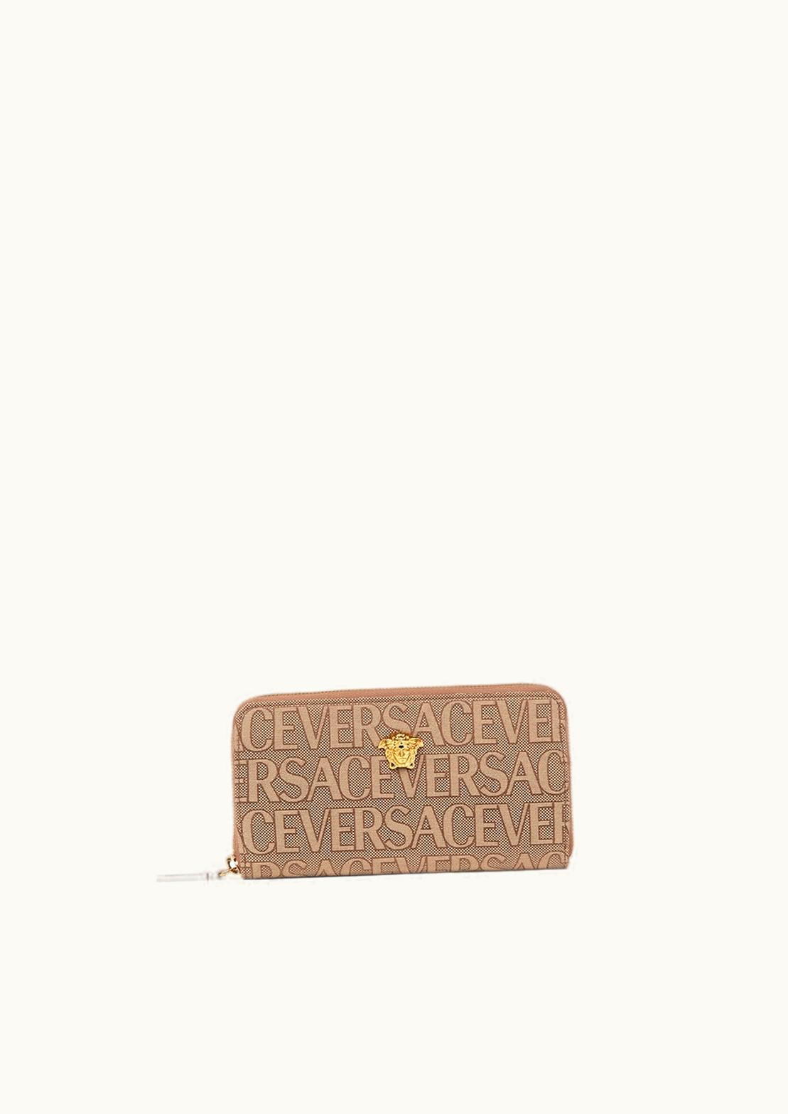 Versace Versace Allover La Medusa Long Wallet Brown