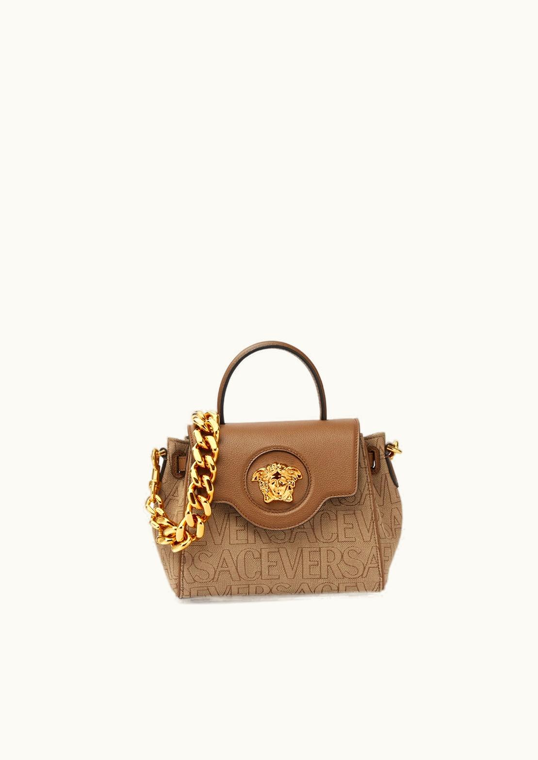Versace Versace Allover La Medusa Small Handbag Brown