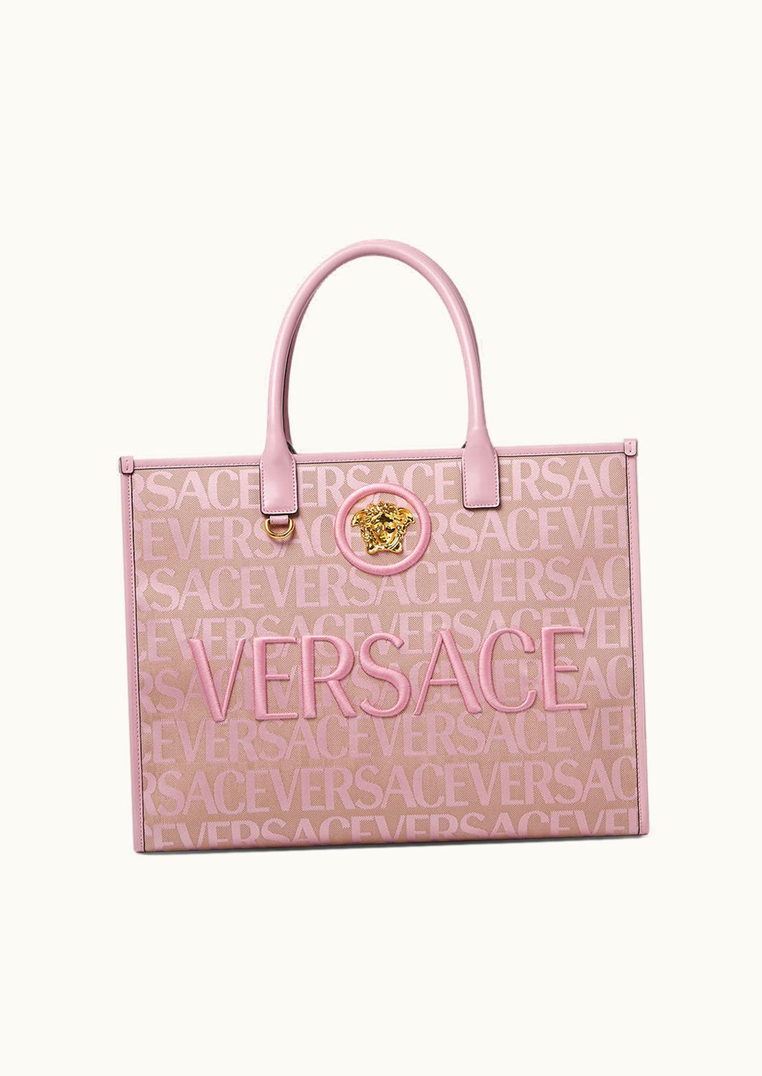 Versace Versace Allover Large Tote Bag Pink, Print