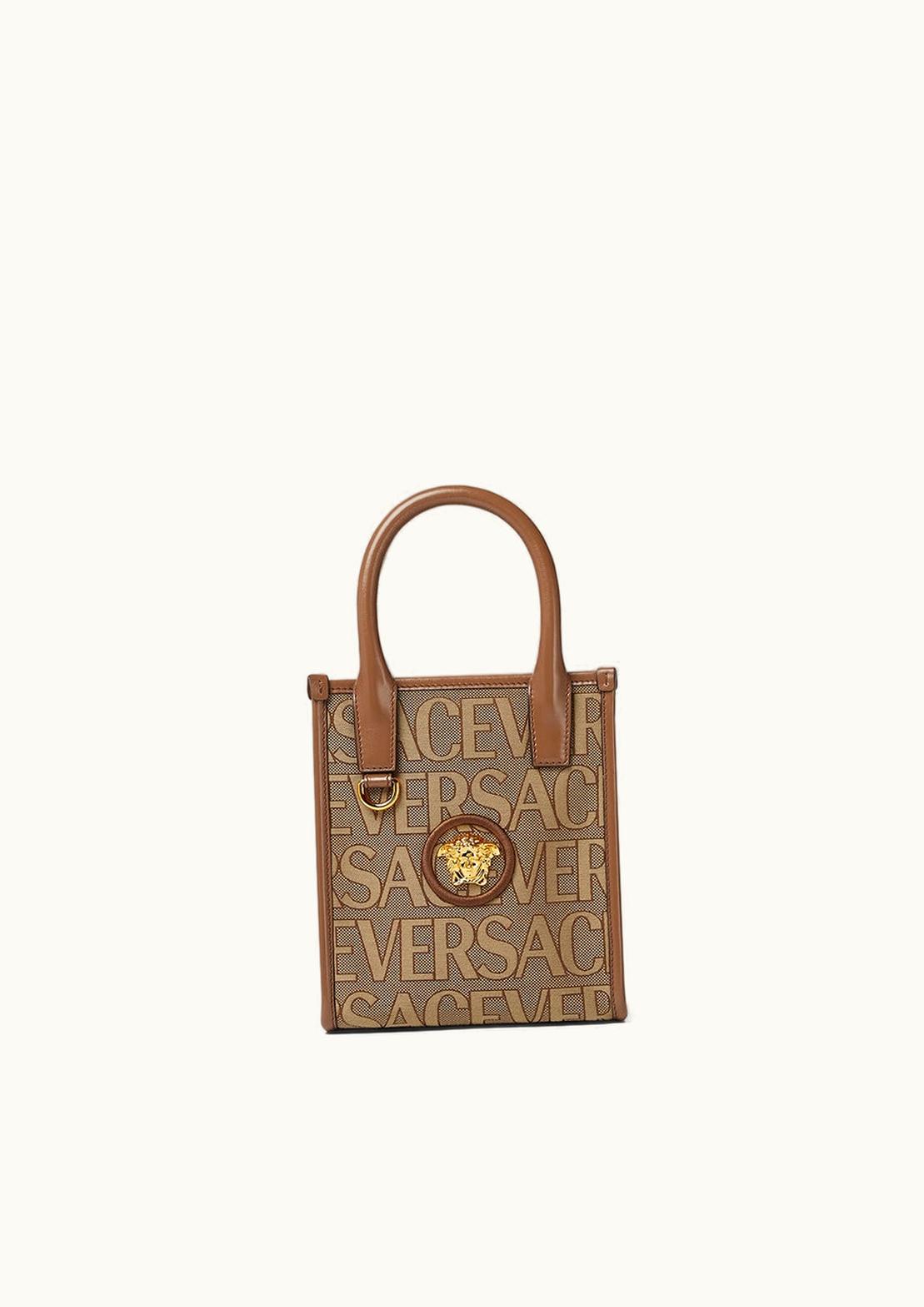 Versace Versace Allover Mini Tote Bag Brown