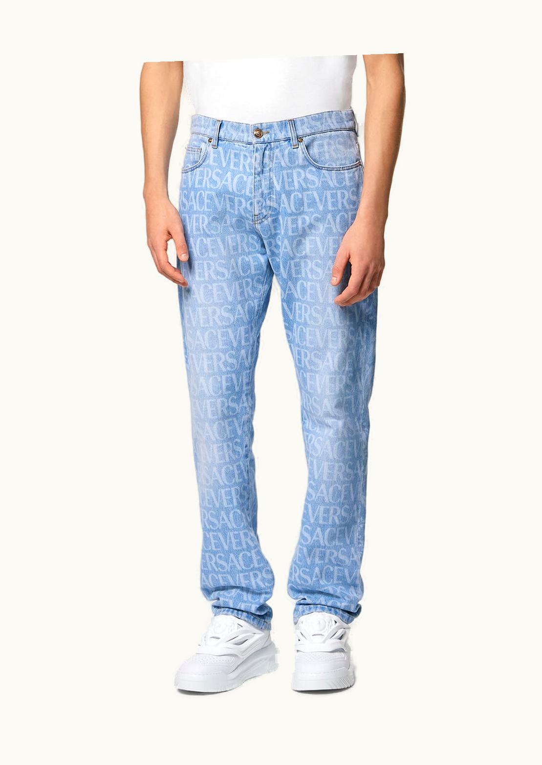 Versace Versace Allover Regular-Fit Jeans Blue