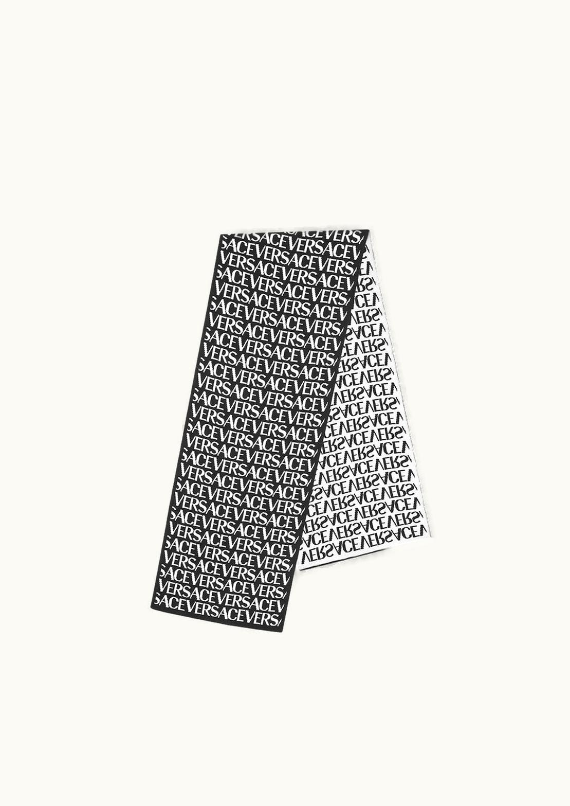 Versace Versace Allover Ribbed Knit Scarf Black