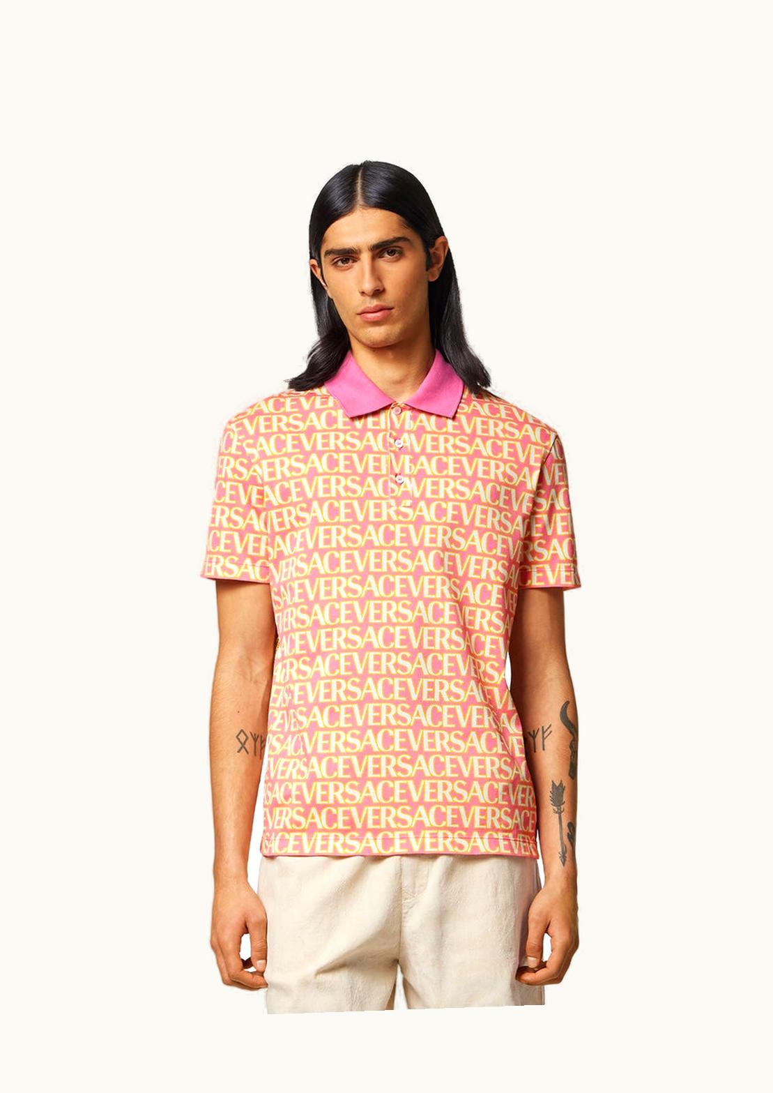 Versace Versace Allover Short-Sleeved Polo Print