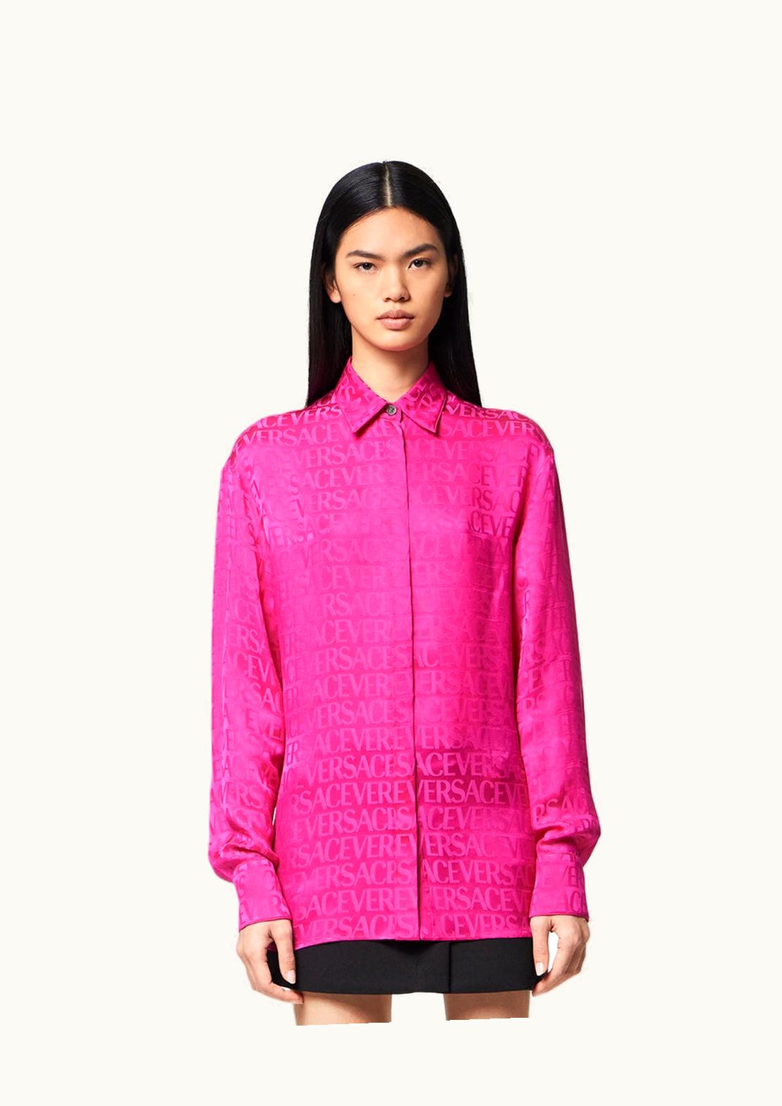Versace Versace Allover Silk-Blend Shirt Pink 1011539-1A08446_AA2_36_1PO30__