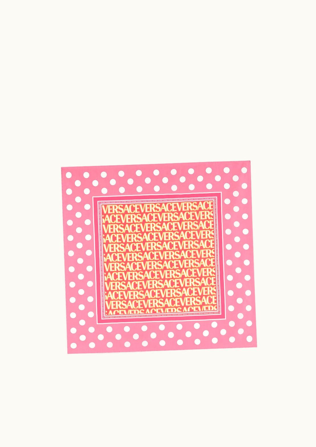 Versace Versace Allover Silk Foulard 70 CM Pink, Print