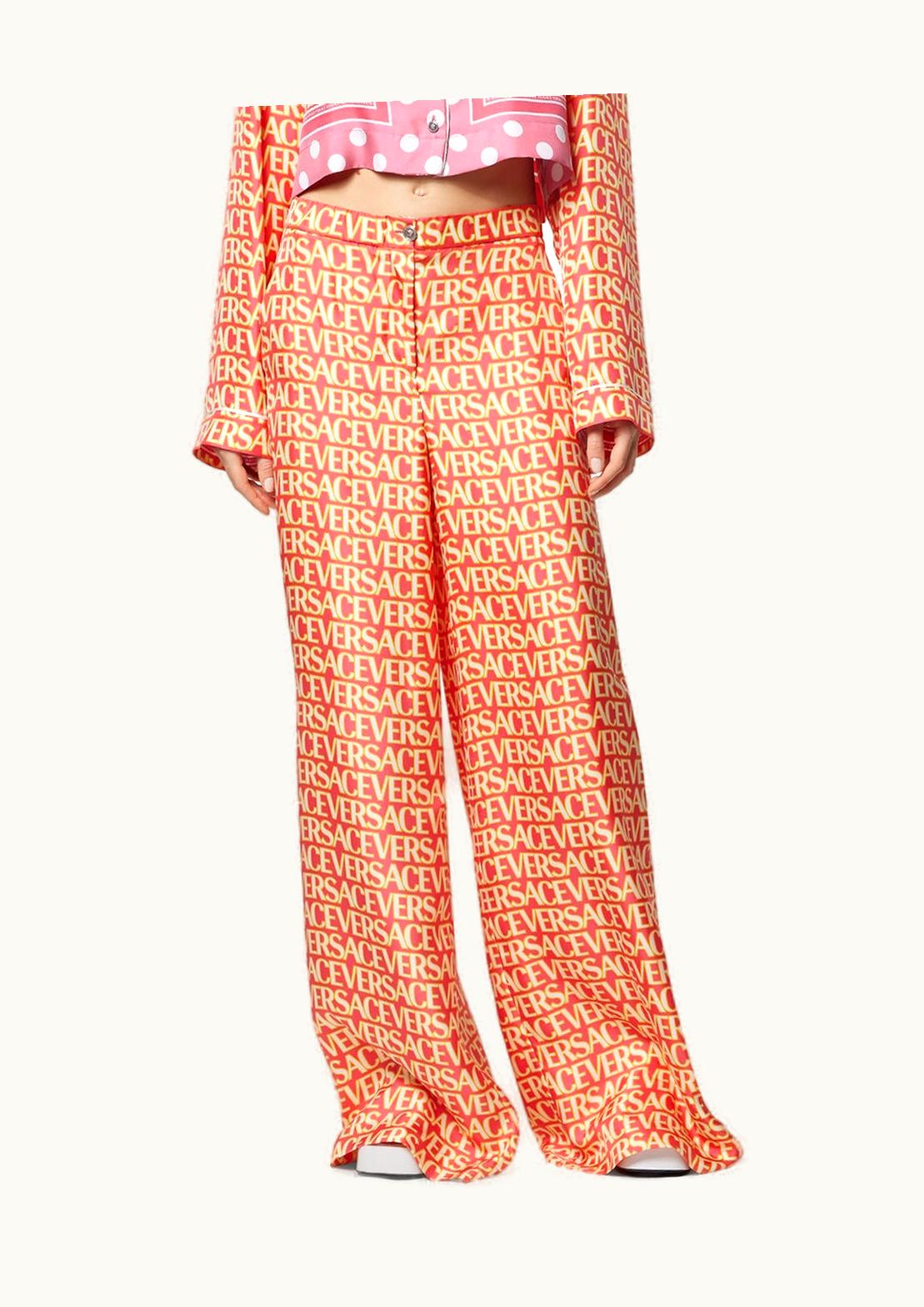 Versace Versace Allover Silk Twill Trousers Loungewear Print