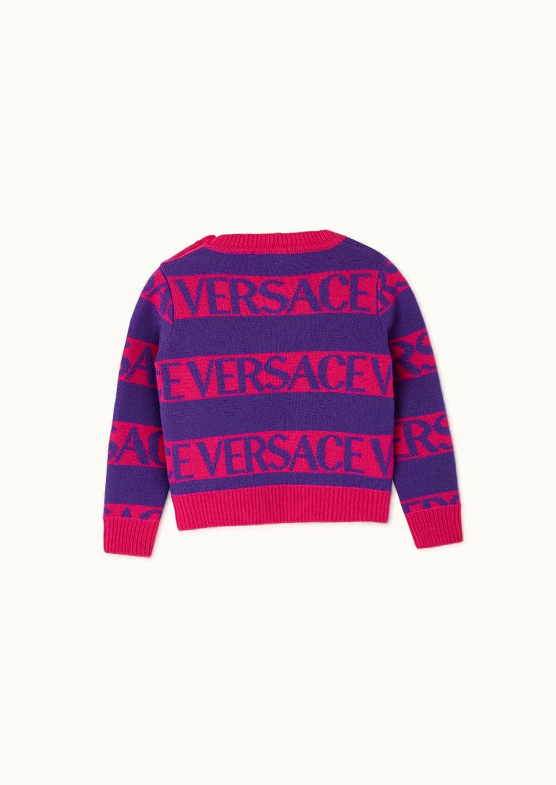 Versace Versace Allover Striped Baby Jumper Multicolor