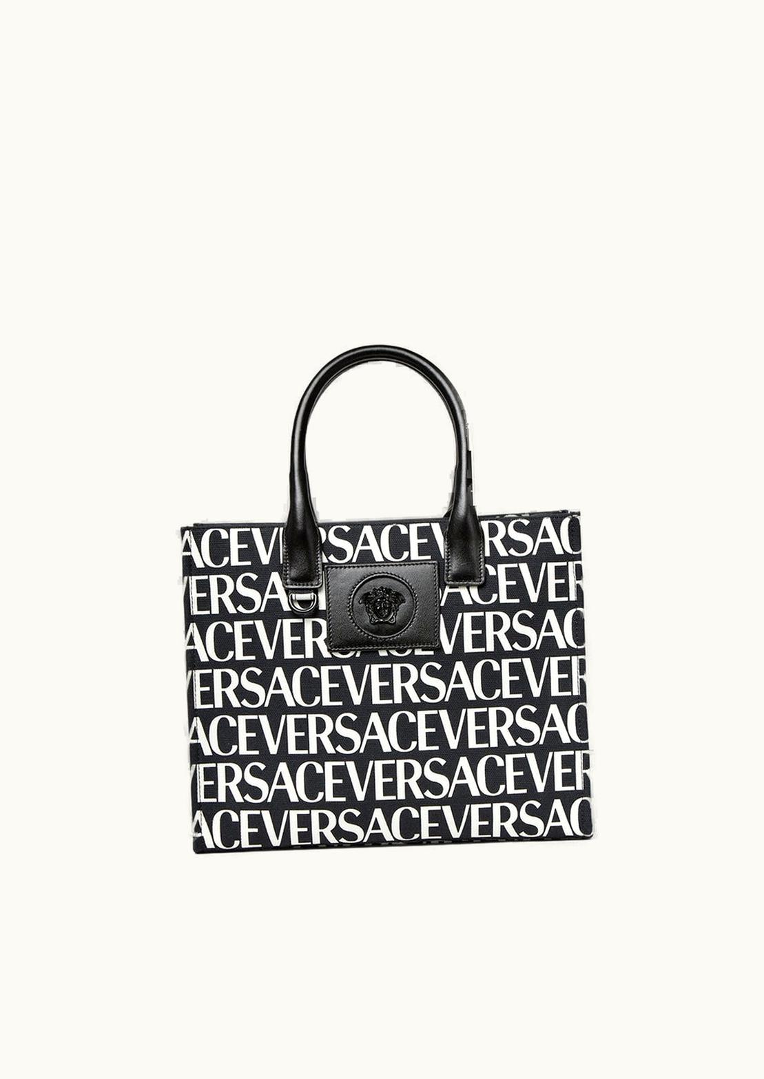 Versace Versace Allover Tote Bag Black
