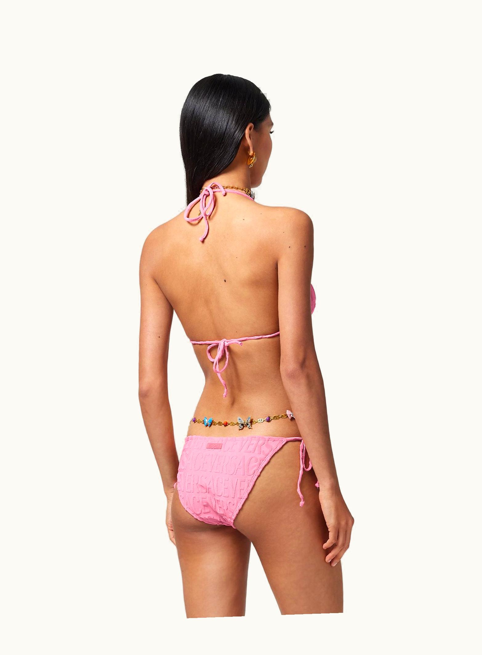 Versace Versace Allover Towel Bikini Bottoms Pink