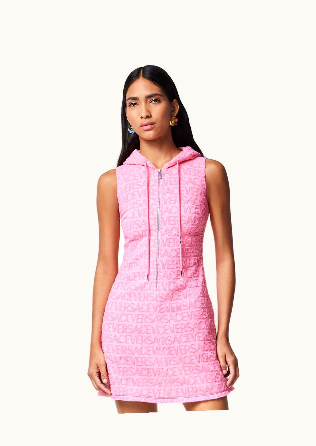 Versace Versace Allover Towel Mini Dress Pink