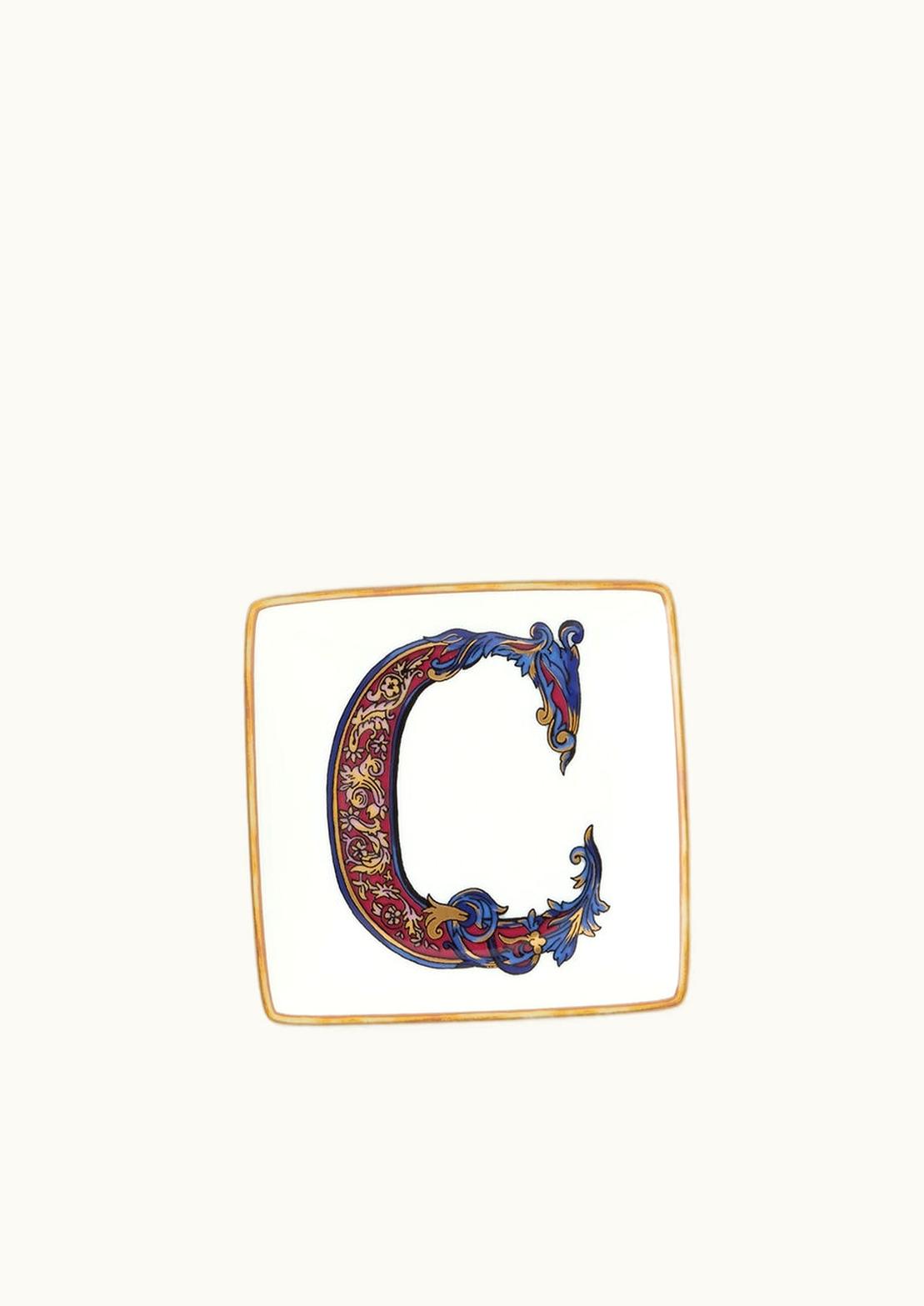 Versace Versace Alphabet C Square Plate 12cm Print