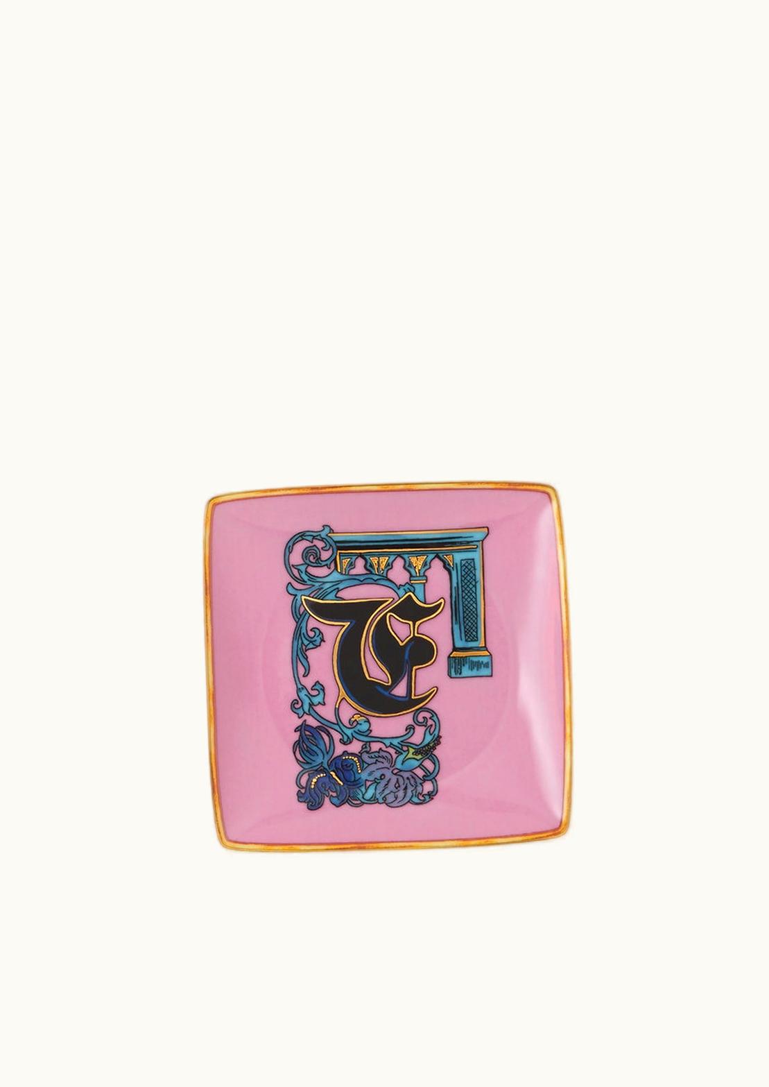 Versace Versace Alphabet F Square Plate 12cm Print