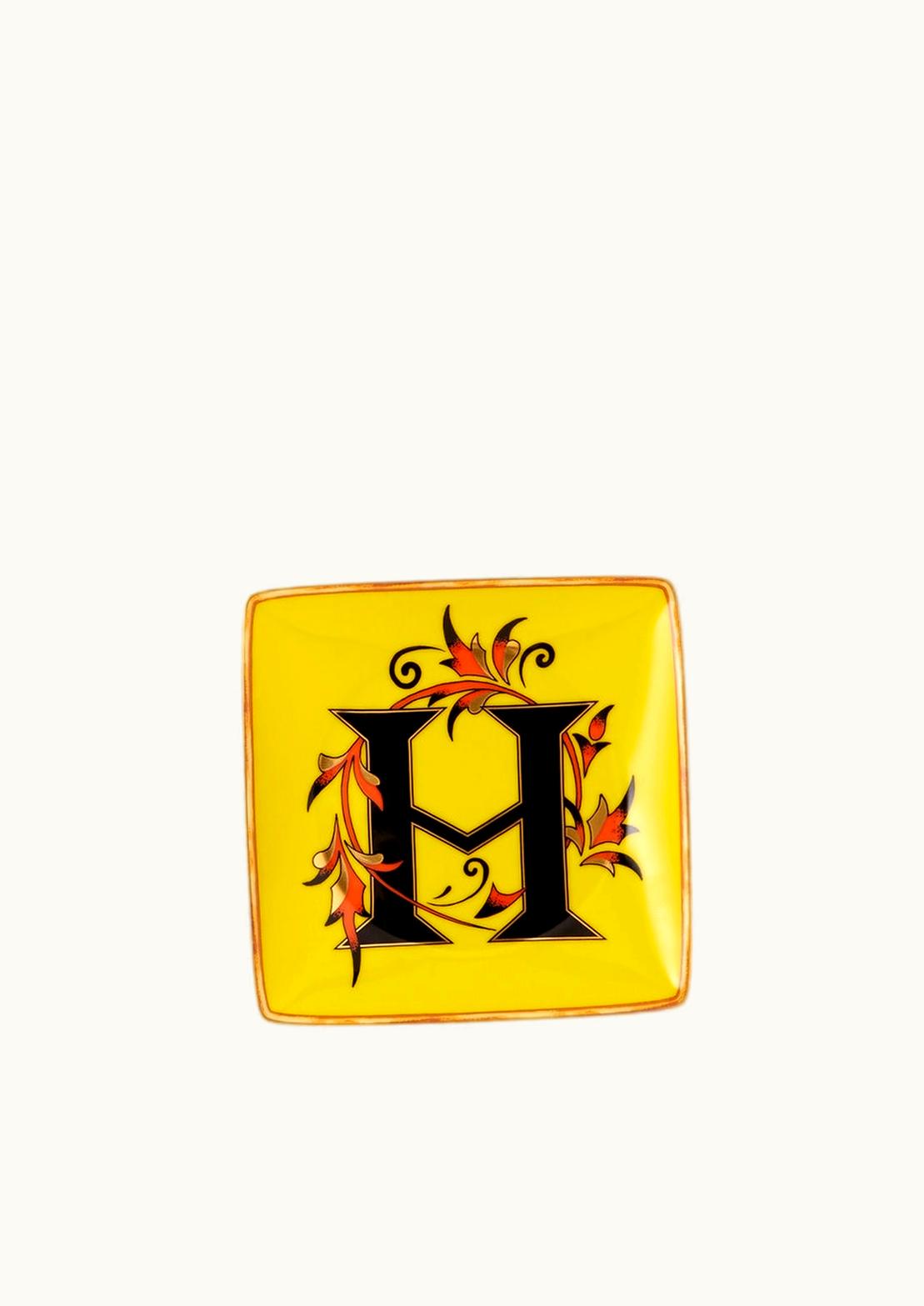 Versace Versace Alphabet H Square Plate 12cm Print