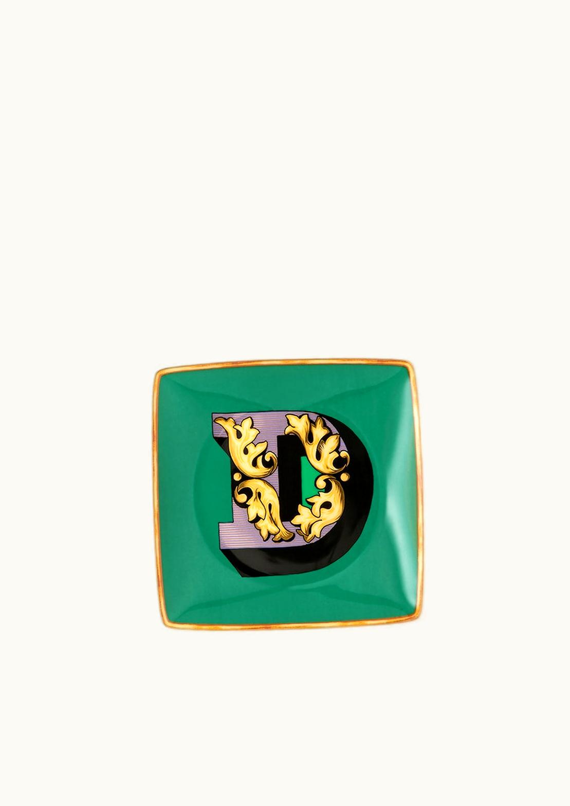 Versace Versace Alphabet Square Plate 'D' 11, 5 CM Print