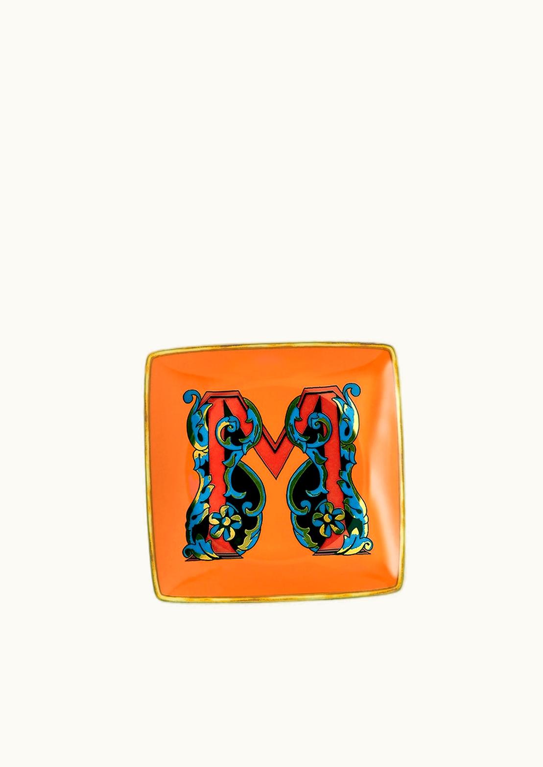 Versace Versace Alphabet Square Plate 'M' 11, 5 CM Print