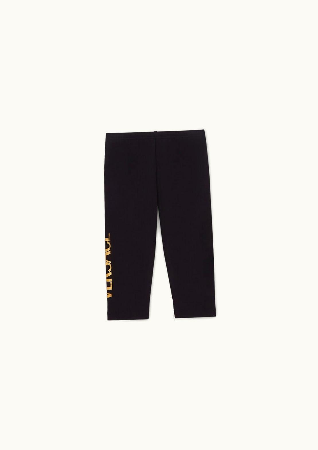Versace Versace Logo Baby Leggings Black, Gold