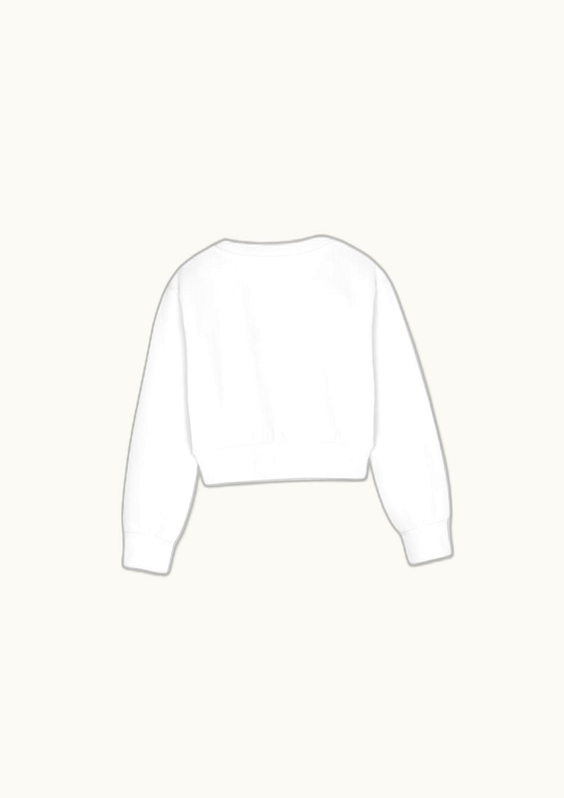 Versace Versace Logo Kids Crop Sweatshirt White, Print