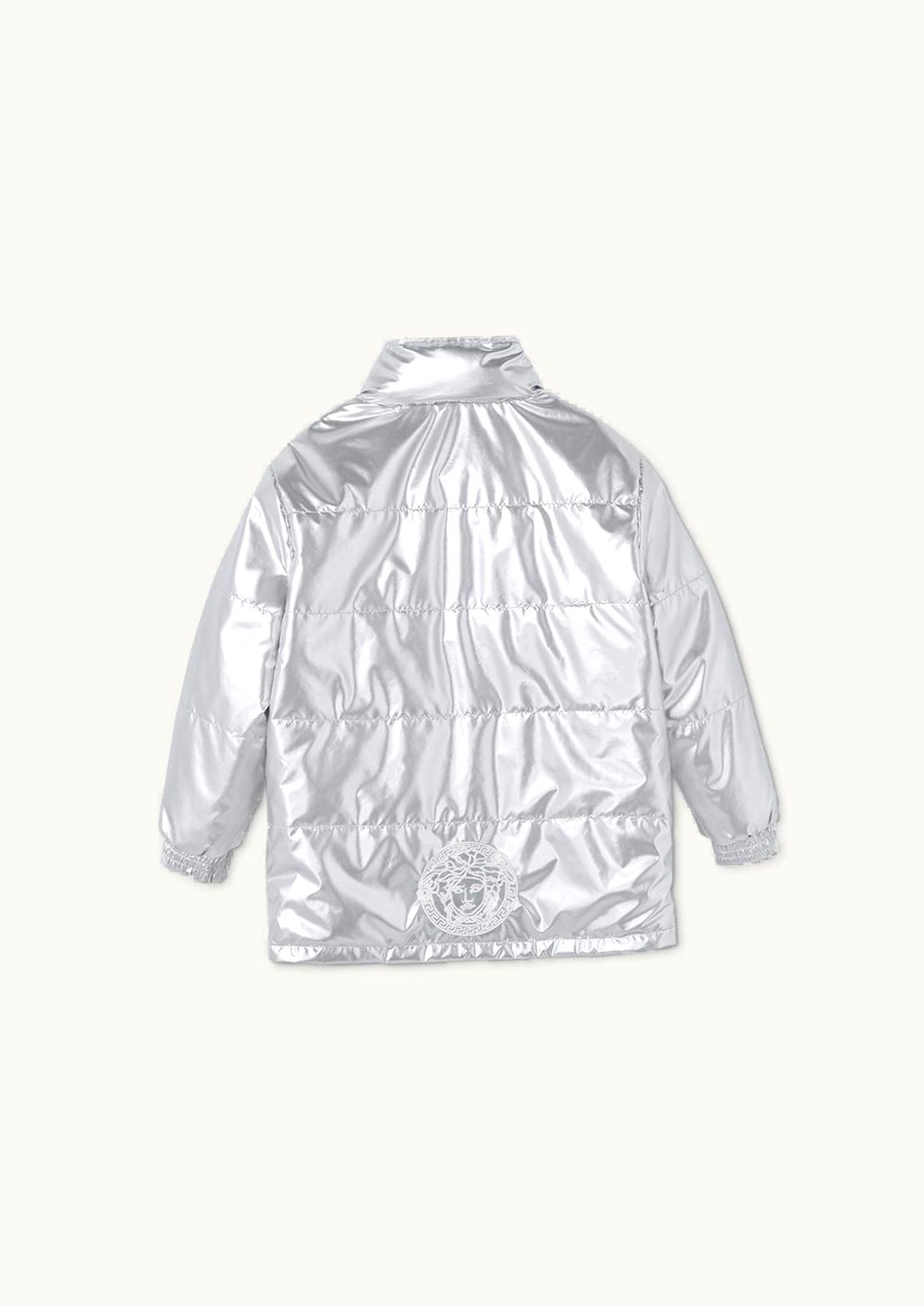 Versace Versace Logo Kids Puffer Jacket Silver