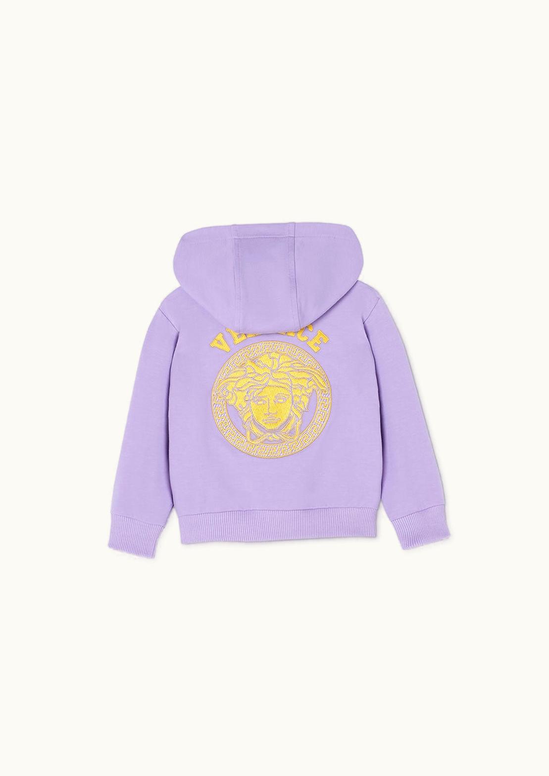 Versace Versace Medusa Logo Kids Zip Hoodie Purple