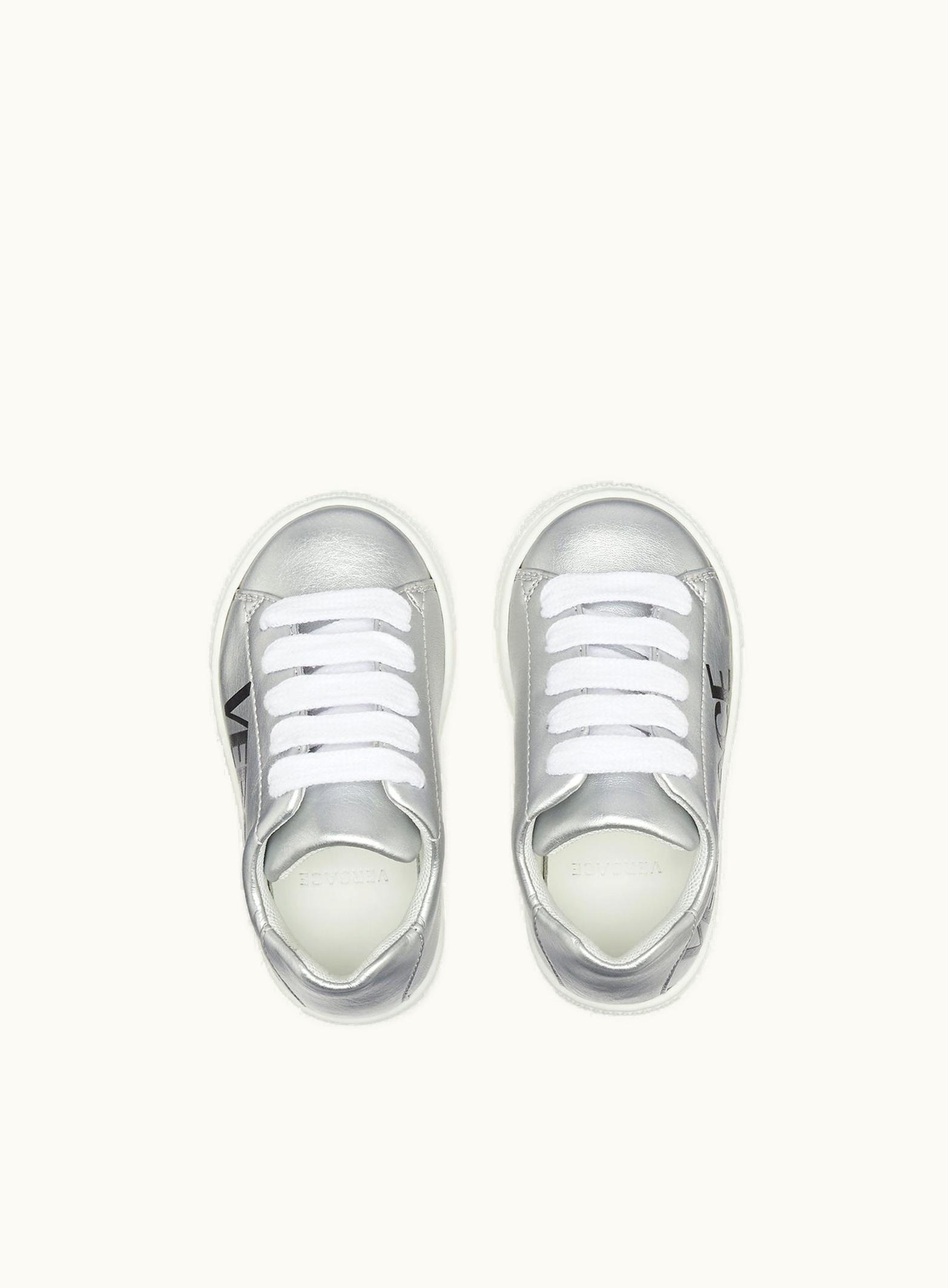 Versace Versace Logo Metallic Baby Trainers Print