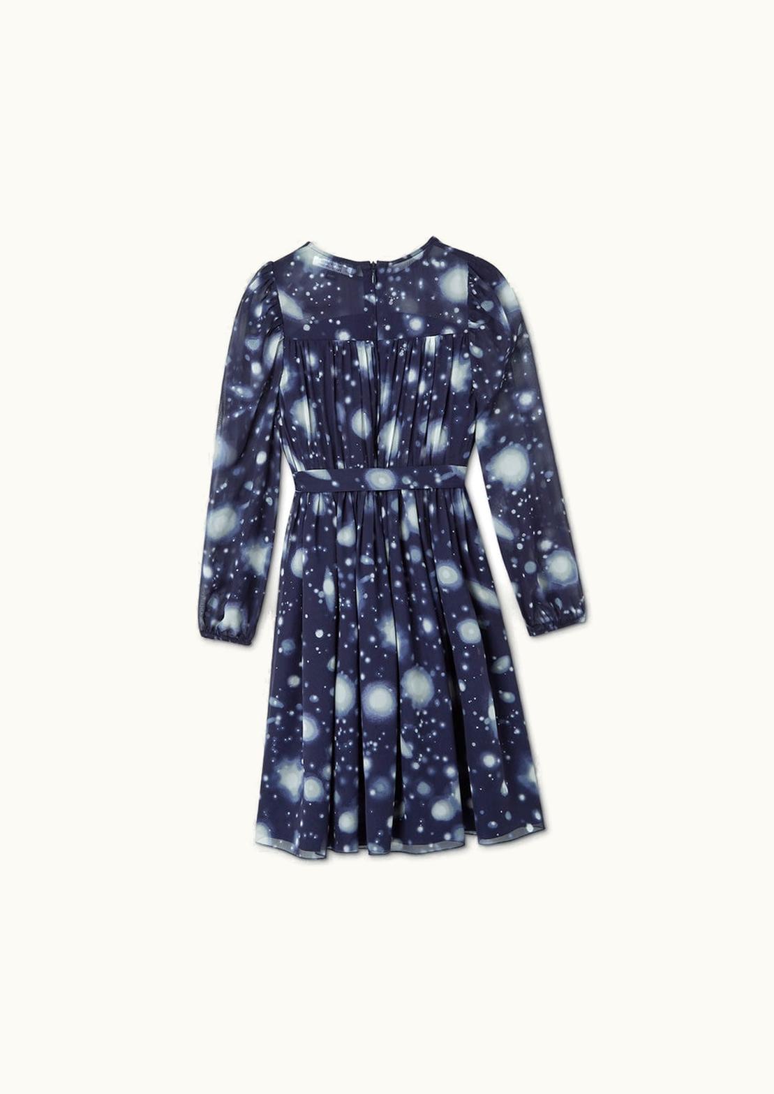 Versace Versace Solar System Kids Silk Dress Blue