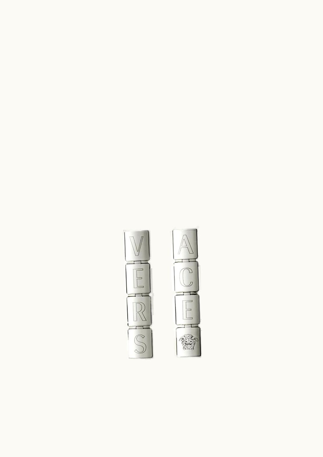 Versace Versace Tiles Drop Earrings Silver