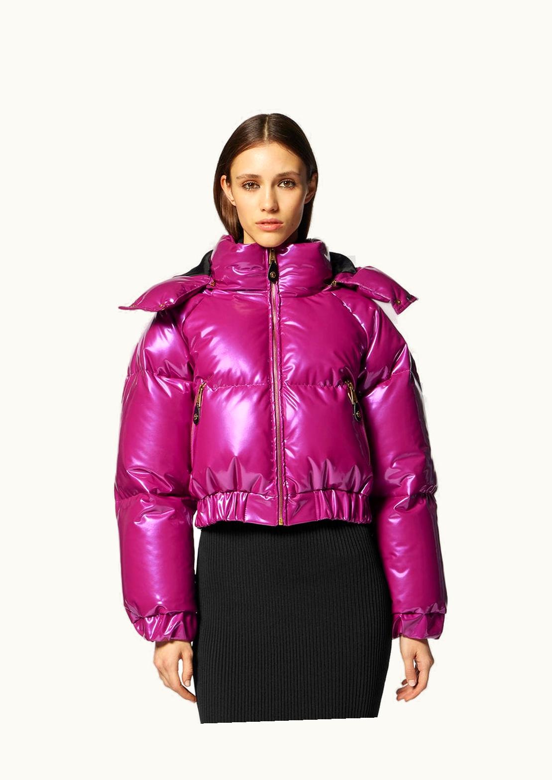 Versace Versace Vinyl Puffer Jacket Pink