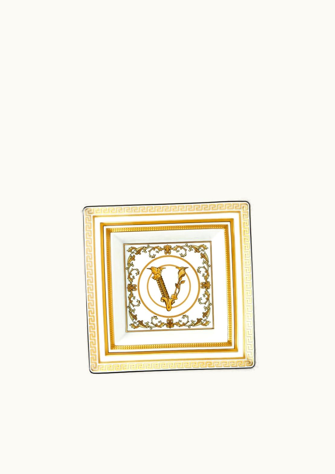 Versace Versace Virtus Gala Square Plate 14 CM White