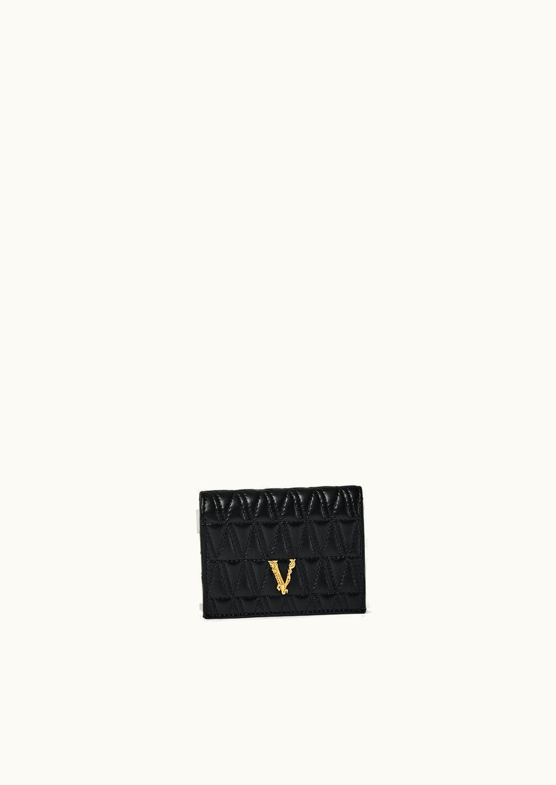 Versace Versace Virtus Quilted Bifold Wallet Black