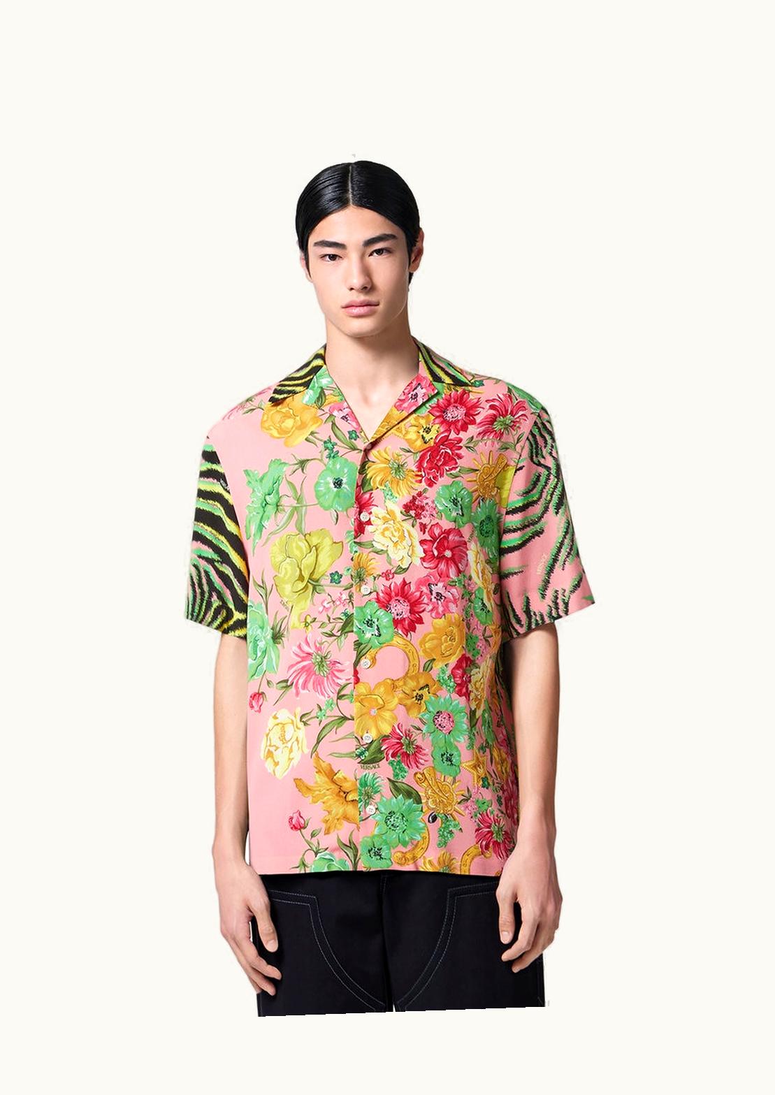 Versace Versace Wildflower West Tiger Shirt Pink