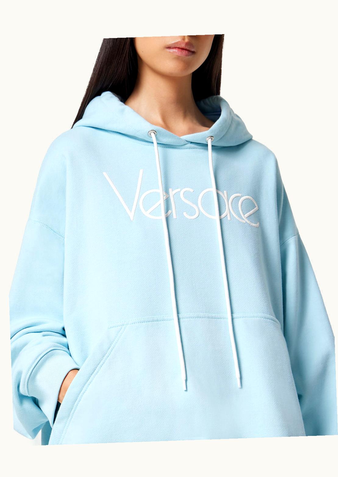 Versace Versace 1978 Re-Edition Logo Hoodie Blue