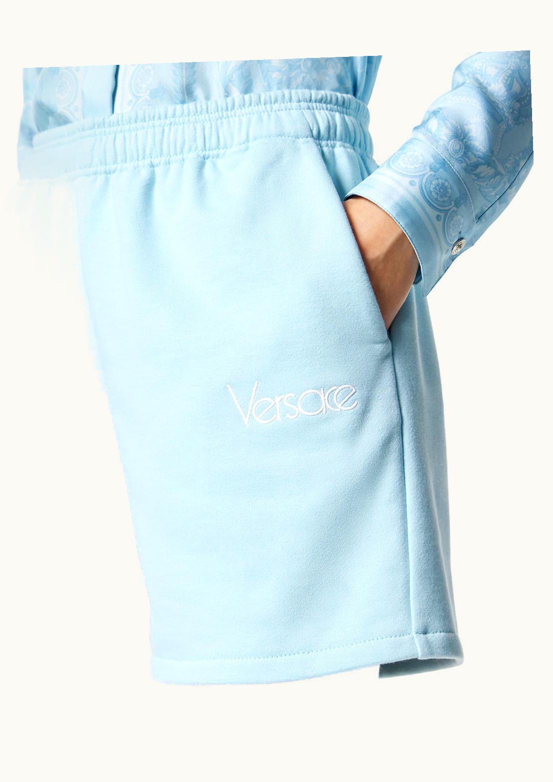 Versace Versace 1978 Re-Edition Logo Sweat Shorts Blue