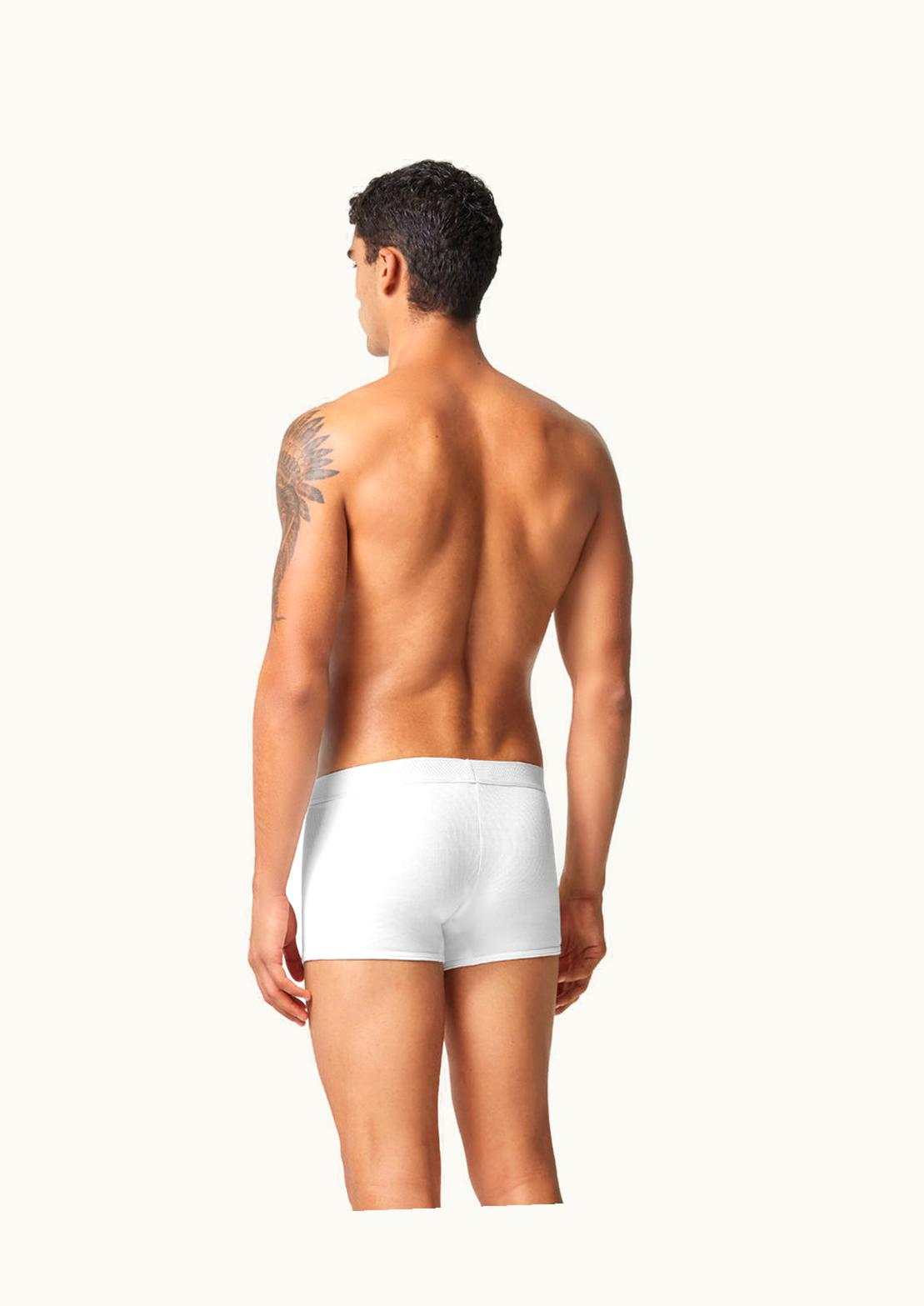 Versace 90s Versace Logo Ribbed Trunks White